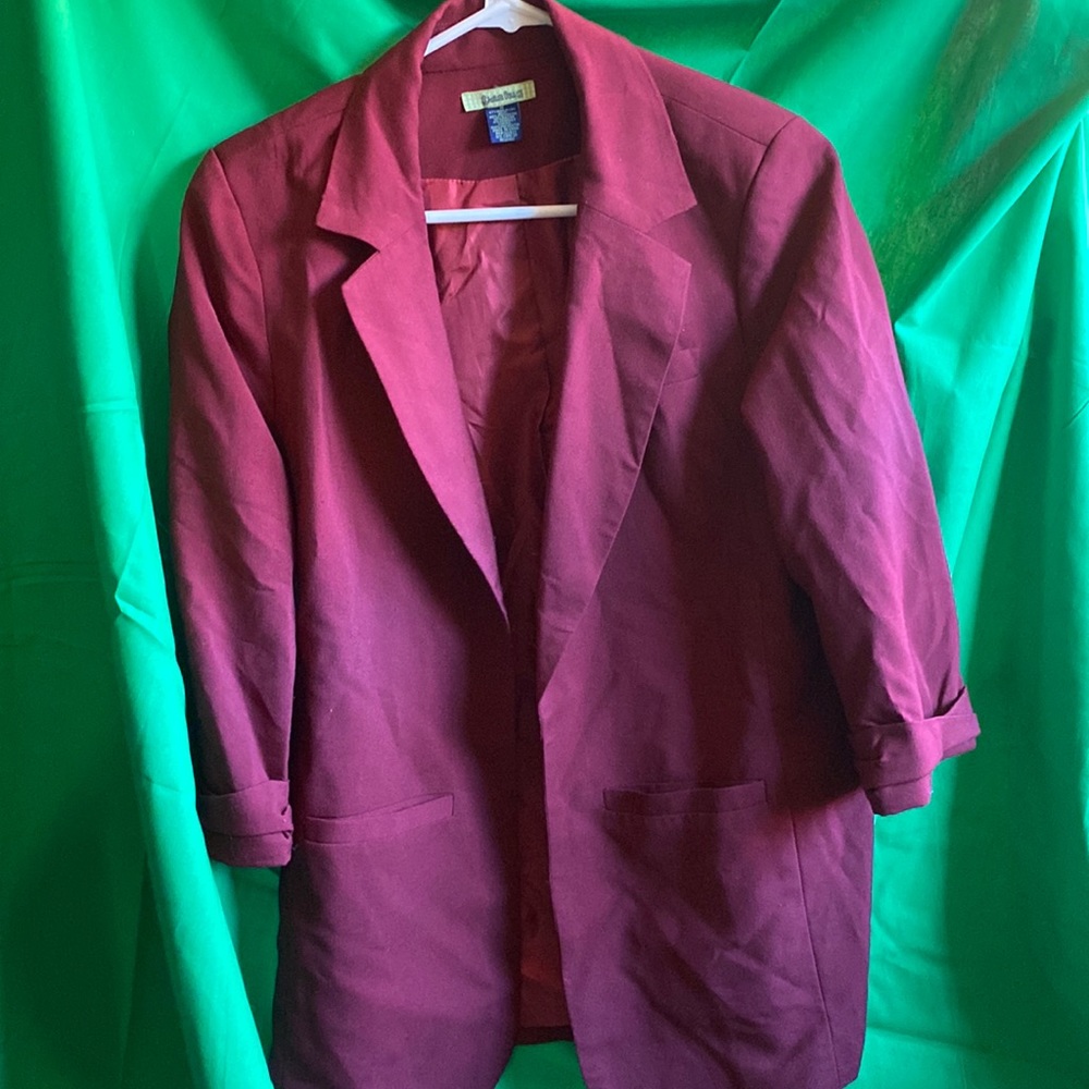 Maroon blazer from Nordstrom, 3/4 sleeves